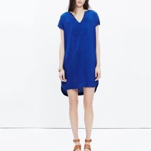 Madewell Royal Blue V-Neck Mini Dress Size XS